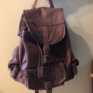 Brown Leather Backpack